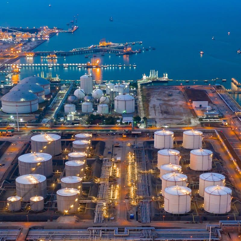 Port with tanks terminals